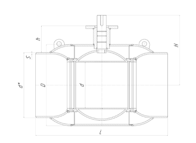 Кран шаровый приварной КШ.П.ALSO GAS - 4